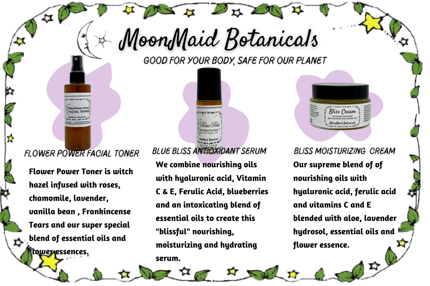 Bliss Face Cream with Hyaluronic Acid and Vitamins A, C & E.
