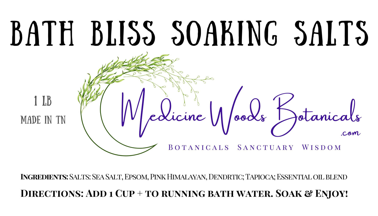 Calming lavender clary sage bath salts with epsom salts and pink himalayan salt for relieving tension, aiding in sleep and clearing the mind.