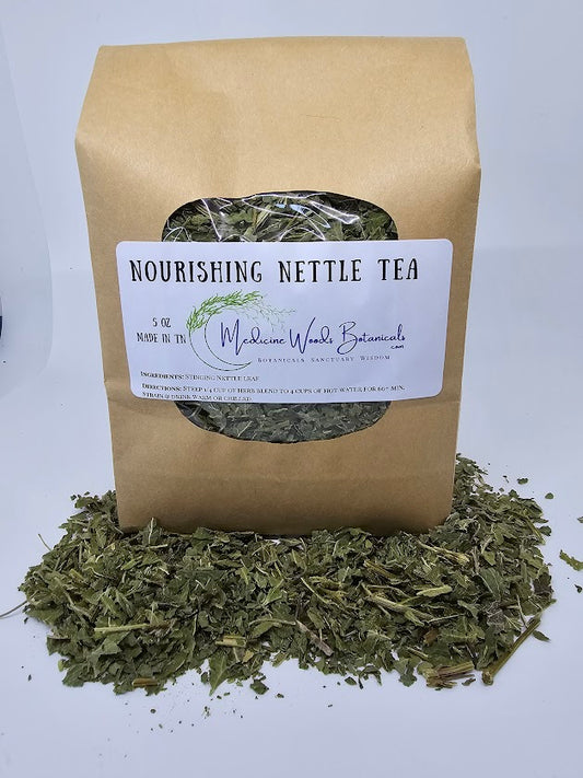 dried loose-leaf stinging nettle tea