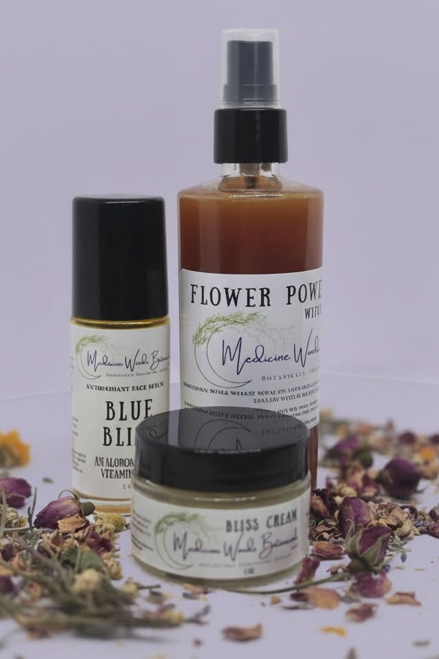Bliss product stack with lavender floor