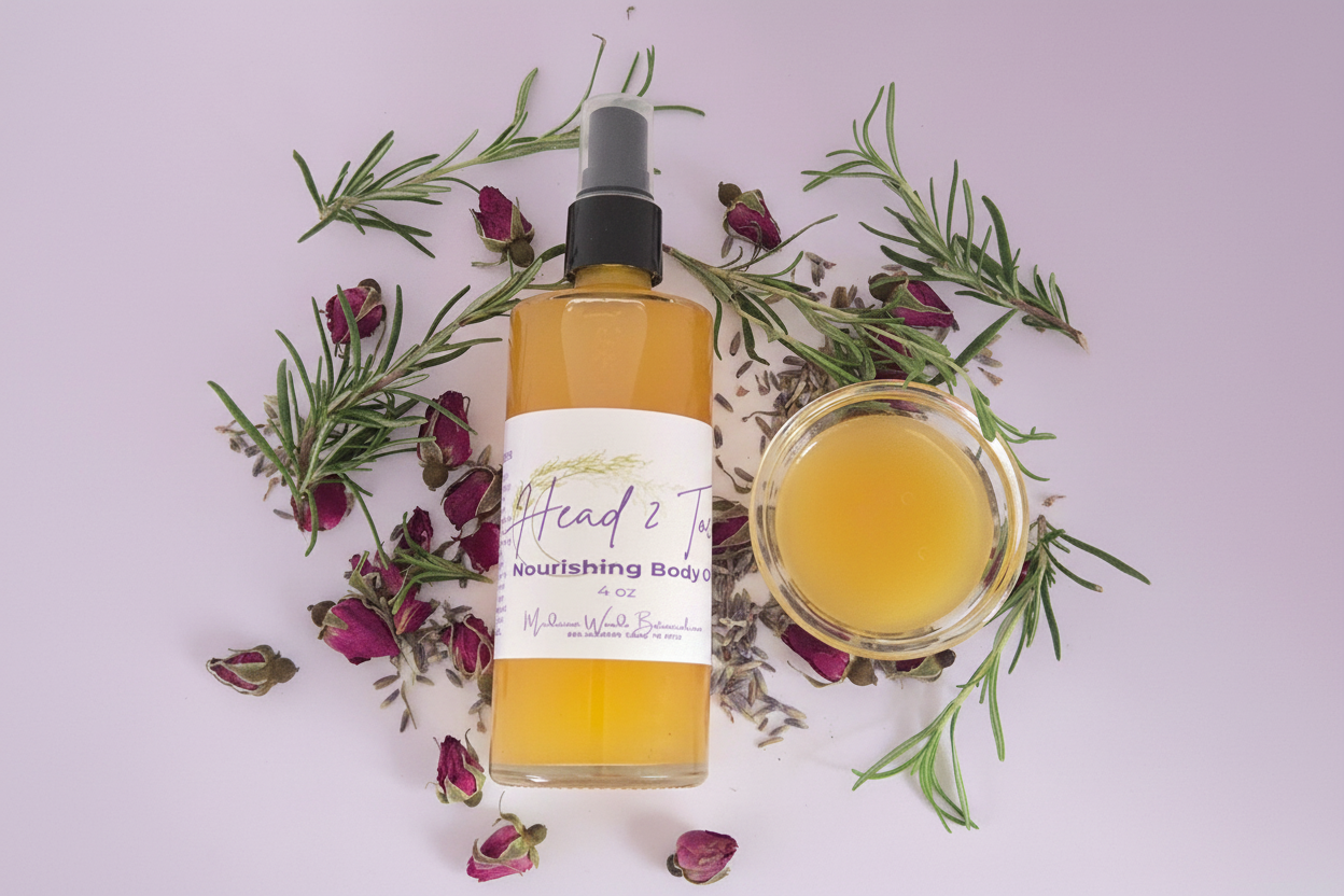 Flat lay with lavender background