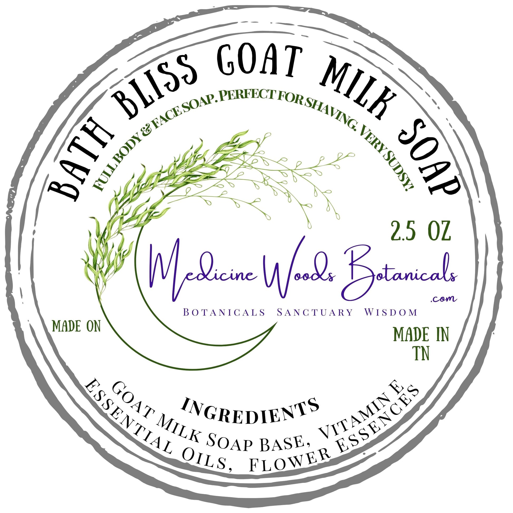 A gentle all-natural goat's milk soap bar with rose and lavender.