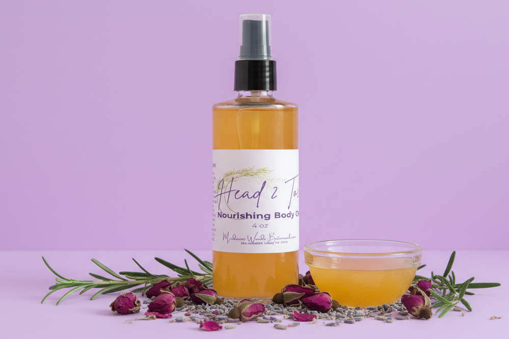 Product larger in frame with lavender background and horizon